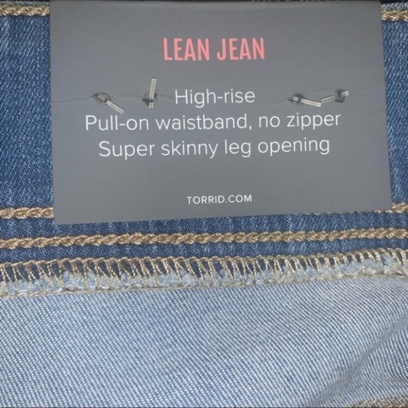 Torrid‎ Lean Jean Size 4X Short Super Soft Medium Wash Denim Hi-Rise Skinny NWT - Picture 9 of 12